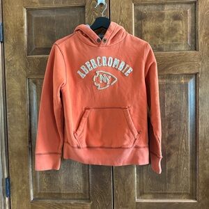 Abercrombie New York Harvest Orange Hooded Sweatshirt - Boys Size Medium